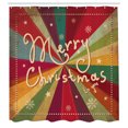 thumbnail image 2 of Ambesonne Christmas Shower Curtain, Merry Xmas to You Art, 69"Wx84"L, Forest Green and Raspberry, 2 of 4