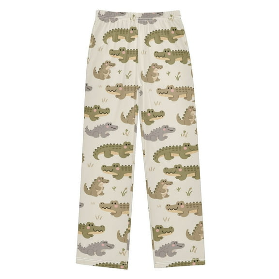 joogoo Cartoon Alligators Pajama Pants Pj Bottoms Sleepwear Lounge L