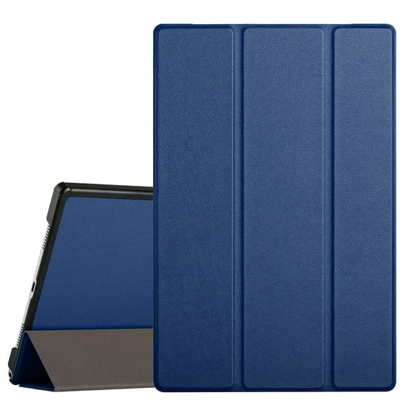 Case For Samsung Galaxy Tab A8 (10.5 inch) Thin Lightweight Trifold Stand Magnetic Closure PU Leather Hard Shell Folio Hybrid Tablet Cover [ Blue ]