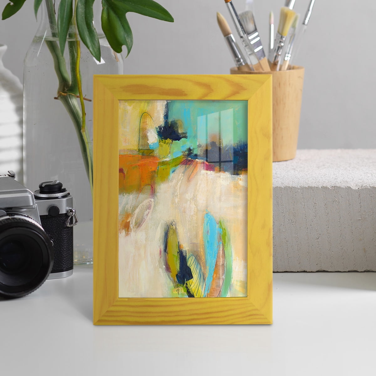 It All Adds Up - Framed Print w/glass - Sunflower Yellow