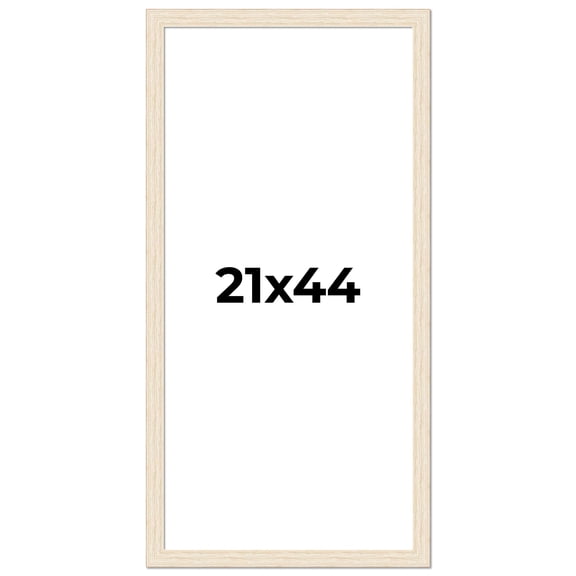 21x44 Frame White Real Wood Picture Frame Width 1.5 inches | Interior Frame Depth 0.5 inches | Barn