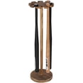 thumbnail image 3 of MyGift Rustic Wood Freestanding Baseball Bat Display Rack, 3 of 6
