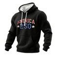 thumbnail image 5 of 250 Anniversary USA Sweatshirt, Mens Tactical Hoodie Patriotic Graphic Sweatshirts Long Sleeve Waffle Knit Tops with Pocket, 5 of 5