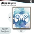 thumbnail image 3 of Blue Controller Splatter Brown Framed Floater Canvas Wall Art, design by Marcus Prime, 3 of 10