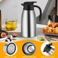 thumbnail image 5 of JOGGEIL Thermal Coffee Carafe 70oz, Double Wall Vacuum Coffee Thermos Stainless Steel Coffee Pot, Thermal Pot Flask 24 Hour Heat Retention for Coffee Tea Beverage, Silver, 5 of 10