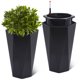 thumbnail image 5 of Set of 2 de altura diamond planters con distinctive shape, water level window, smooth - rolling wheels, suitable para patio, porch, sala de estar, y oficina en casa, 5 of 10