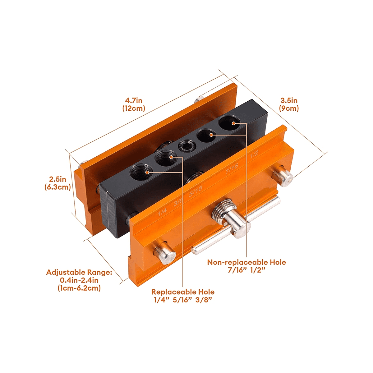 Jigs Self Centering Doweling Jig Type, 6 Pieces