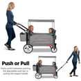 thumbnail image 4 of Radio Flyer Odyssey Stroller Wagon, Baby Child Stroller Wagon with Canopy and Bag, Grey, 4 of 11