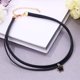 thumbnail image 3 of Ladies' black necklace, gold/light tone necklace, black star necklace with elegant pendant gold-plated, 3 of 5