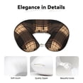 thumbnail image 4 of U-Shaped Pillow 11.8×9.8in With Pillow Core Comfortable Soft Invisible Zipper For Daily Travel Driving Office Saddlebrown Buffalo Plaid Check Tartan Scotland_2, 4 of 8