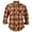 04 Brown Plaid, variant on Men's Flannel Western Pearl Sanp Button Two Chest Pockets Work Long Sleeve Shirts 08 Merlot Gray Large