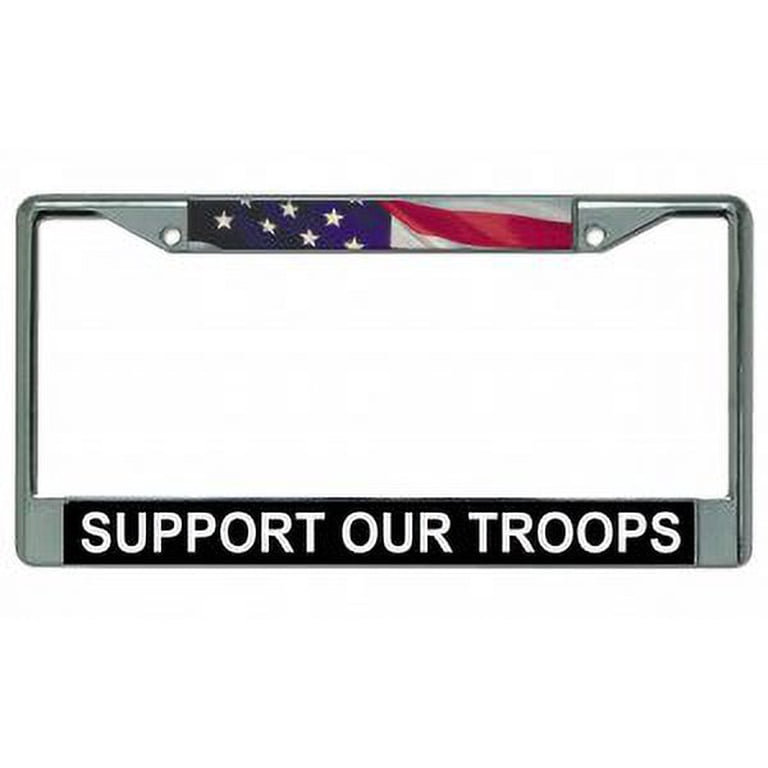 Thin Top 4 Hole Metal Car License Plate Frame-vietnam Veteran 3