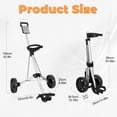 thumbnail image 2 of Foldable Golf Push Cart 2 Wheel, Collapsible Push Pull Golf Trolley with Scoreboard Holder, Storage Box, Aadjustable Straps, Ergonomic Handle Golf Cart, Portable Golf Bag Cart, 2 of 8