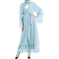 thumbnail image 3 of Abayas Robe Musulmane pour Femmes à Manches Longues Abaya Islamique Aïd Dubaï Caftan Robes Moyen-Orient Robe de Prière Robe en Mousseline, 3 of 7
