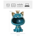 thumbnail image 2 of Estatua de gato que ríe, caja de almacenamiento de gato de boca grande, escultura de gato de la suerte, caja de almacenamiento de gato de la suerte, cuenco para llaves de gatito, bandeja para joyas, 2 of 4
