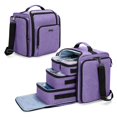 thumbnail image 1 of Bolsa de maquillaje BAFASO, bolsa de cosméticos con 4 bolsas interiores, color morado, 1 of 8