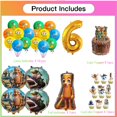 thumbnail image 2 of Tung Tung Sahur Party Supplies 6th Decor Kit Balloons Birthday Cake Topper Decorations, 2 of 6