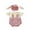 Pink, variant on Bagilaanoe Newborn Baby Girl Boys Easter Rompers Print Short Sleeve Bodysuits   Hat Infant Summer One Piece Jumpsuit