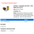 thumbnail image 2 of Oil Filter - Compatible with 2004 - 2005 BMW 545i 4.4L V8, 2 of 2