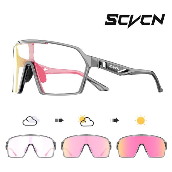 SCVCN Photochromic Cycling Glasses Outdoor Sport For Men Women Eyewear MTB Bike Cycling Driving Glasses Fishing Running Hiking Riding Glasses Camping Eyewear UV400