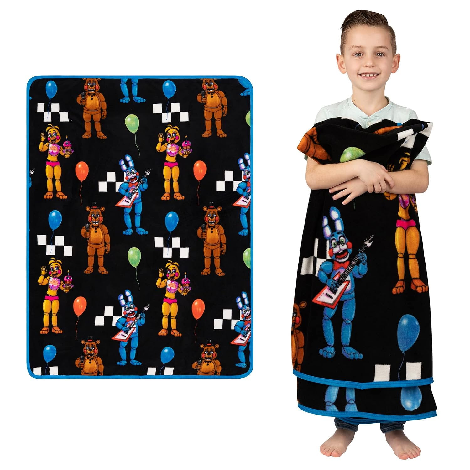Franco Kids Five Nights At Freddy's Kids Plush Throw Blanket, 46 in x 60 in