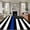 Black White Blue, variant on Hallway Runner Rug 2x6 Ft, Black White Plaid Rooster Non Slip Area Rugs for Entryway, Vintage Farmhouse Checkered Rustic Washable Low Pile Accent Carpet for Indoor Corridor Laundry Kitchen Bedside