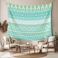 thumbnail image 2 of Teal Green Boho Large Tapestry for Bedroom Wall Hanging Tapestry, Vintage Ethnic Tribe Abstract Art Ceiling Backdrop Tapestries Poster Blanket Wall Decor for Teens Room Living Room Dorm 86" x 104", 2 of 8