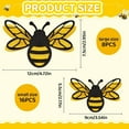 thumbnail image 3 of 24-Piece 3D Bee Decorative Stickers, Double Glitter Realistic Bee Wall Decals for Classroom, Party and Outdoor Theme Decorations, 3 of 5
