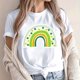 thumbnail image 4 of Puntoco Liquidación de camisetas cortas para mujer Camiseta de manga corta con cuello redondo y estampado informal a la moda para mujer, 4 of 5