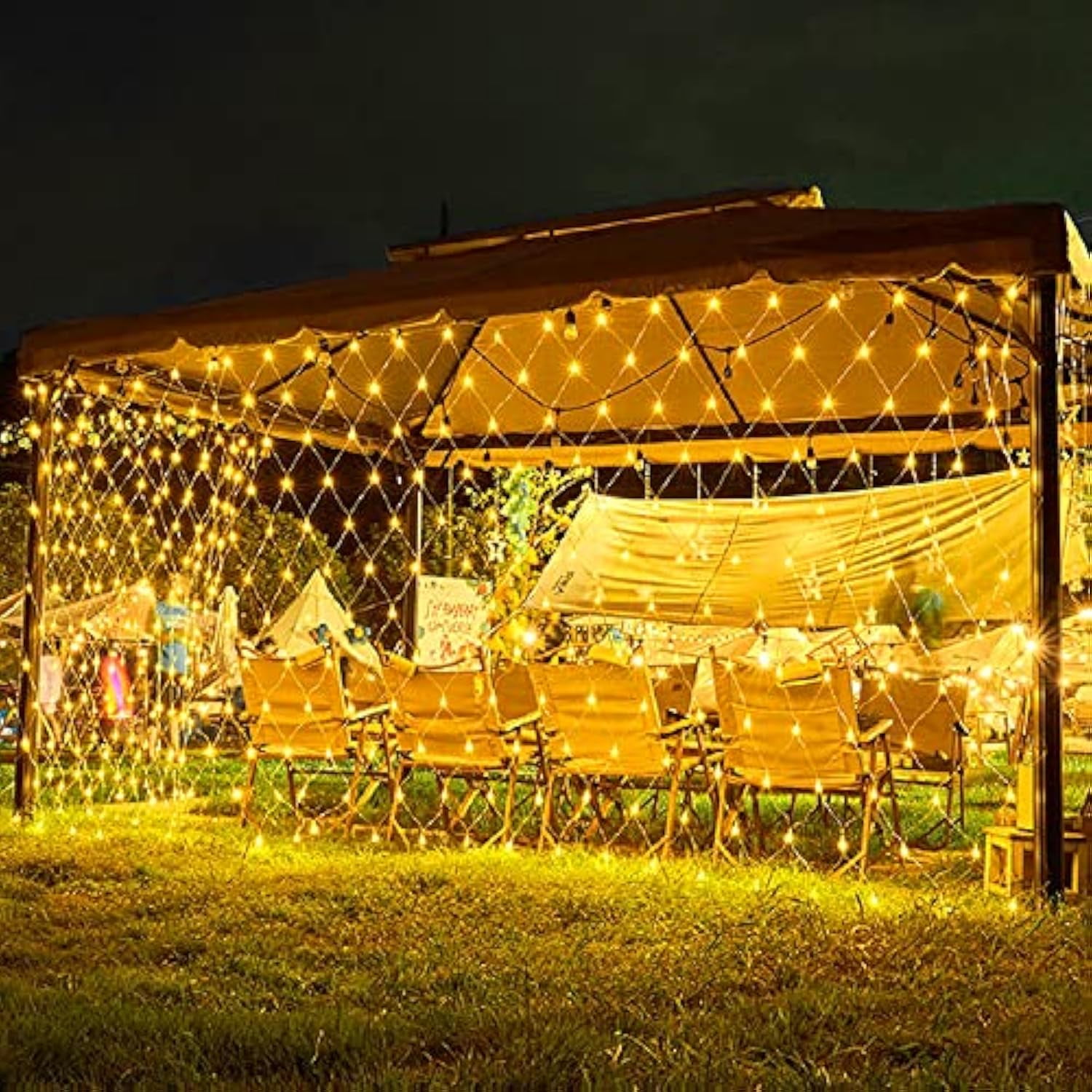 Wick's Outdoor Living MESH 6 x 10 ft Outdoor LED String Lights, 6-Pack