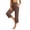 Brown, variant on SwiftWear Women's High Waisted Capri Yoga Pants with Side Slit & Pocket Soft Stretch Casual Workout Capris for Summer Running, Gym