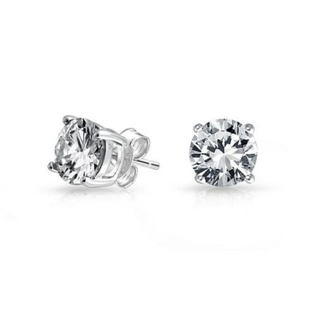 Bling Jewelry Basket Set Mens Round Cz Stud Earrings 925