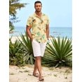 thumbnail image 3 of COOFANDY Hawaiian Shirt for Men Short Sleeve Button Down Shirts Summer Vacation Shirt Tropical Shirts, 3 of 5