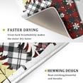 thumbnail image 3 of Christmas Dish Drying Mat for Kitchen Counter 16\u201dx18\u201d Christmas Tree Buffalo Plaid Dish Draining Mat Ultra Absorbent Microfiber Pad Holiday Mats Fast Drying Mat Table Protector, 3 of 7