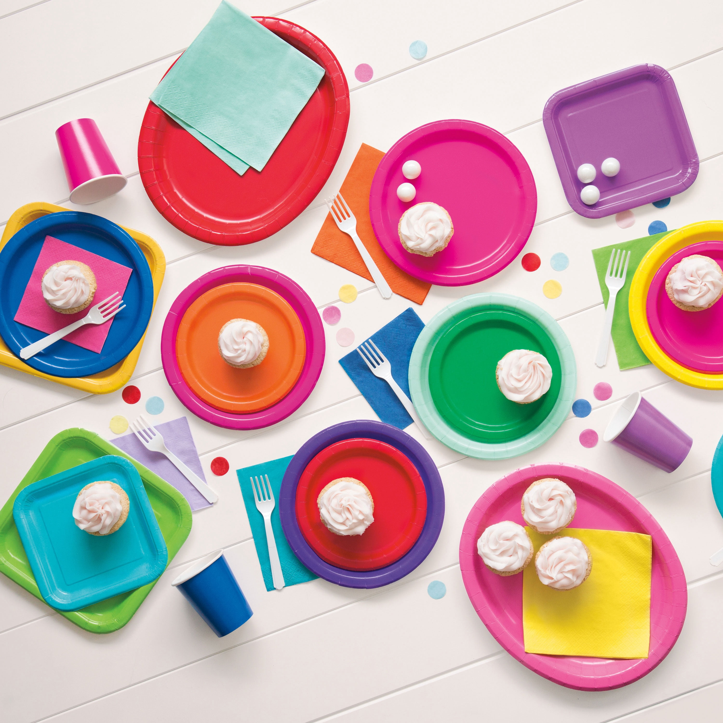 (6 pack) 12CT 7IN Multicolor Dessert Paper Plates by Way to Celebrate