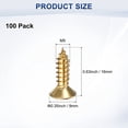 thumbnail image 3 of Uxcell Paquete de 100 Tornillos de Madera, M5 x 16mm Cabeza Plana Phillips de Latón, 3 of 6