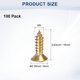 thumbnail image 3 of Uxcell Paquete de 100 Tornillos de Madera, M5 x 16mm Cabeza Plana Phillips de Latón, 3 of 6