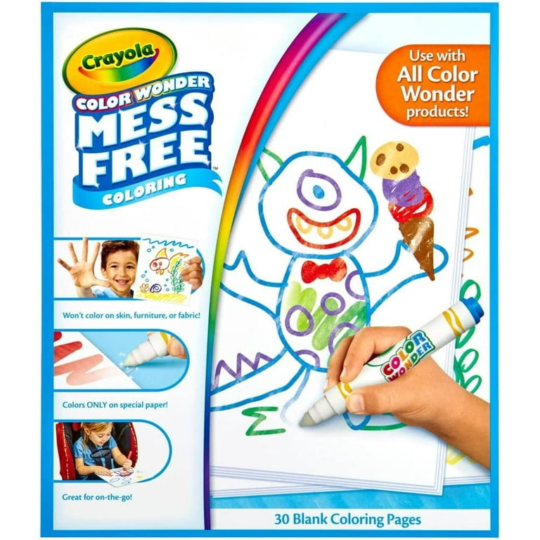  Crayola Color Wonder Mess Free Coloring Kit (50+ Pcs), Includes  Carrying Case, Mess Free Markers, Stickers, Coloring Pages, 3+ : Everything  Else