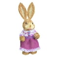 thumbnail image 4 of Figura de conejo de paja, decoración de Pascua, escultura de muñeca para mesa, cocina y hogar. Estilo F, 4 of 9