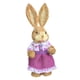 thumbnail image 4 of Figura de conejo de paja, escultura de animal artificial, estatua, adorno, muñeca de Pascua Estilo F, 4 of 9