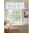 thumbnail image 2 of Gray Blue Floral Spring Curtain Valances for Windows, Country Summer Botanical Kitchen Valance Window Treatment, Light Filtering Block Curtains for Bathroom/Bedroom/Living Room 42'' x 18'', 2 of 9