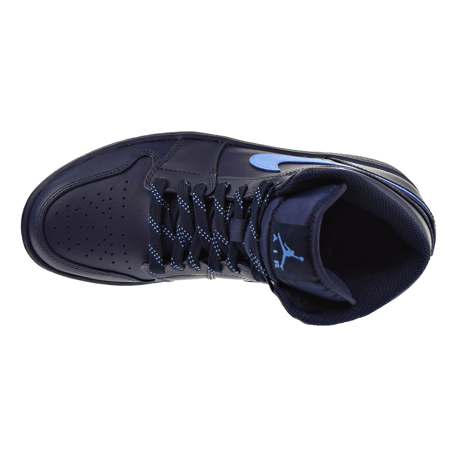 Air Jordan 1 Mid Men's Shoes Obsidian/University Blue-White 554724 