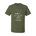 thumbnail image 2 of Wild Bobby, Keep Calm And Blame The Dog Dog Lover Men's Graphic T-Shirt, Military Green, Small, 2 of 3