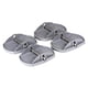 thumbnail image 1 of Adaptador de almohadilla de gato 4x, soporte de pie de gato, dispersión de carga para RV, almohadilla de elevación de gato con ranura antideslizante d Gris, 1 of 7
