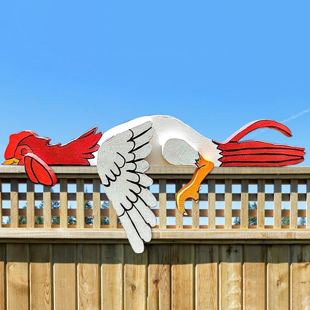 Escultura de pollo,Escultura de pollo Estatua al aire libre Decoración de jardín,Decoraciones de Halloween de Navidad para interiores y exteriores,Estatuilla Esculturas Divertidas Descansando Baoblaze Escultura de pollo
