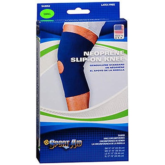 Knee Brace Sleeve Open Patella Neoprene Blue Sportaid, Small of size: 13 X 14 Inches - 1 ea