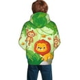 thumbnail image 6 of Kll Unisex Kids Boys Girls Hooded Pocket Pullover Hoodies-African Animals In The Jungle, 6 of 9