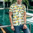 thumbnail image 6 of Hirioo Train With Animals for Men's Baseball T-shirt Shirts Short Sleeve Casual Summer Button Stretch T Shirts,Size S-4XL-XX-Large, 6 of 7