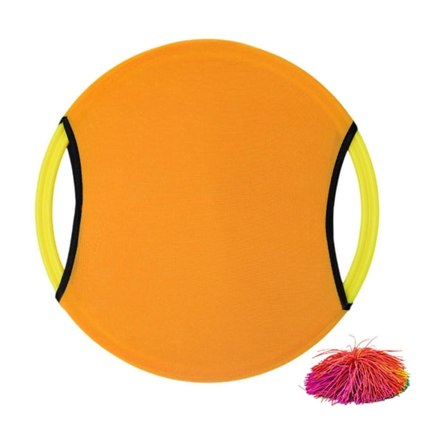 koolsoo Bouncy Paddle Stringy Ball Beach Sensory Activity Trampoline Paddle Ball Set Orange