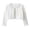 White, variant on Girls Cropped Cardigan Shrugs Floral Embroidered Ruffle Hem Long Sleeve Knit Sweaters Bolero Jacket Coat Tops for Kids Toddler Spring Summer Party Dresses Layering